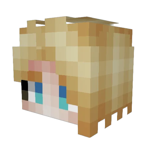 StampySmash Minecraft avatar head, 3D render