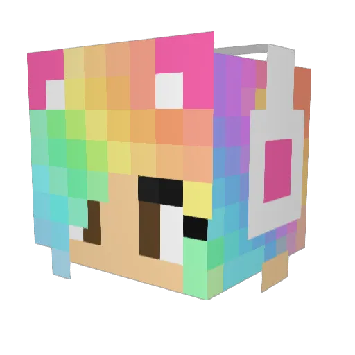 Stampycat2004 Minecraft avatar head, 3D render