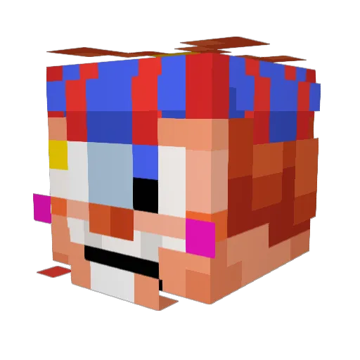 Stampyistaken Minecraft avatar head, 3D render