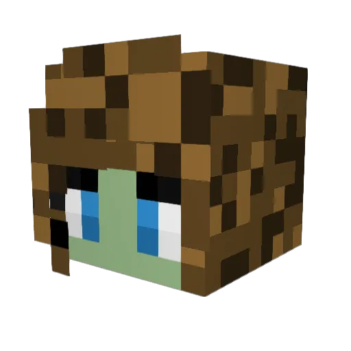 StanTheZombie Minecraft avatar head, 3D render