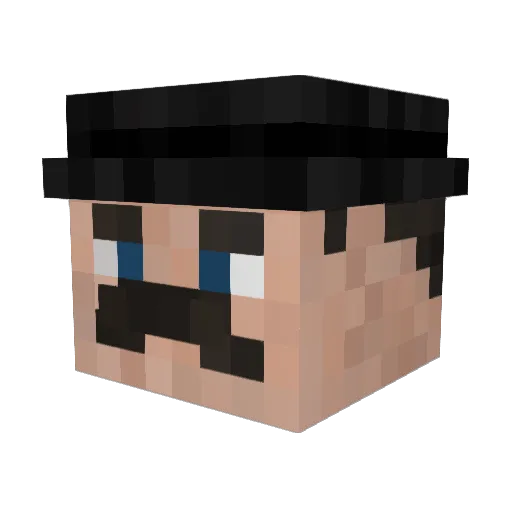 StandUnshaken Minecraft avatar head, 3D render