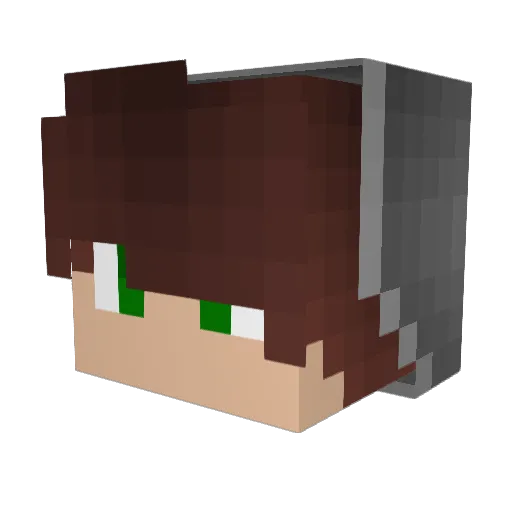 Stand_C0rrected Minecraft avatar head, 3D render