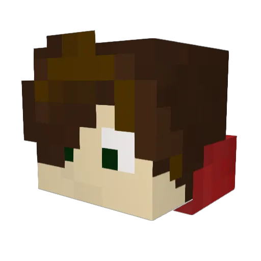 Standa159 Minecraft avatar head, 3D render