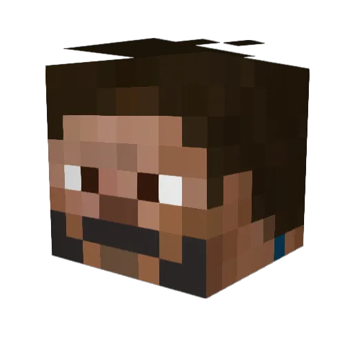StandarD99 Minecraft avatar head, 3D render