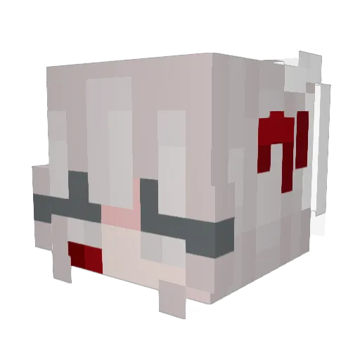 Standing4198 Minecraft avatar head, 3D render