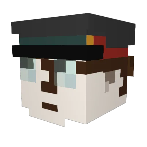 Stangenbrot Minecraft avatar head, 3D render