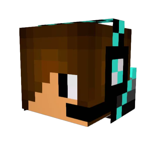 Stankox Minecraft avatar head, 3D render