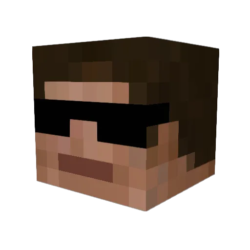 Stanless7 Minecraft avatar head, 3D render