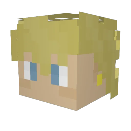 Stann Minecraft avatar head, 3D render