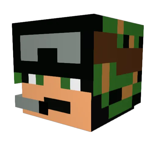 StanoMalek Minecraft avatar head, 3D render