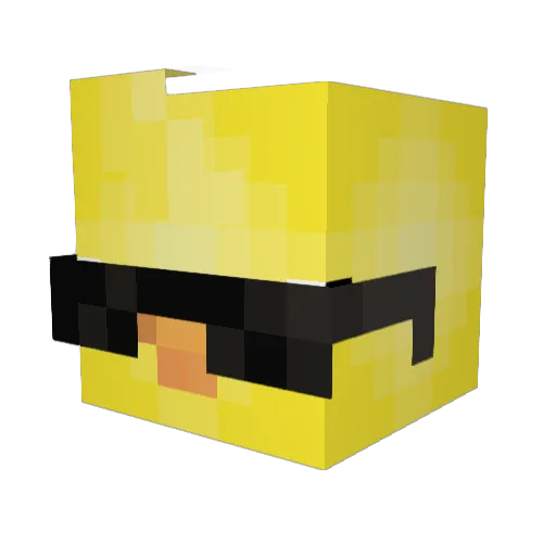 StapleEater Minecraft avatar head, 3D render