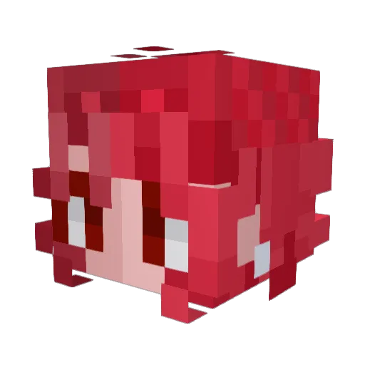 StarAmaryllis Minecraft avatar head, 3D render