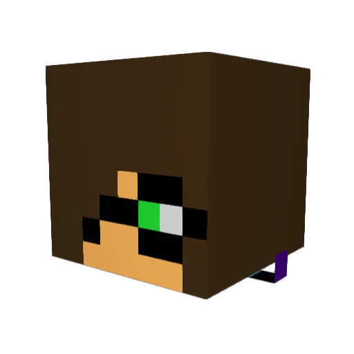 StarAshley Minecraft avatar head, 3D render
