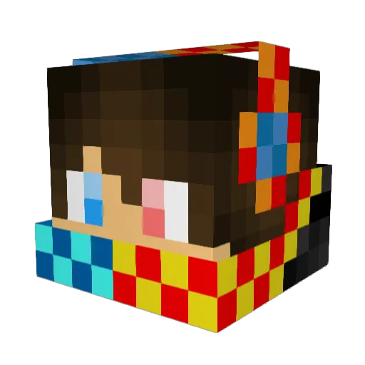 StarBaba7 Minecraft avatar head, 3D render