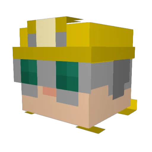 StarBen07 Minecraft avatar head, 3D render