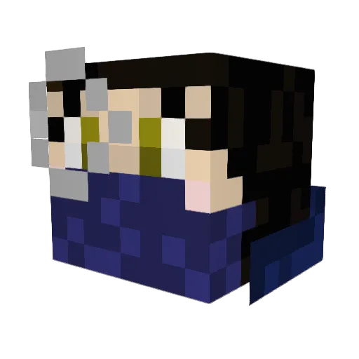 StarBlueCM Minecraft avatar head, 3D render