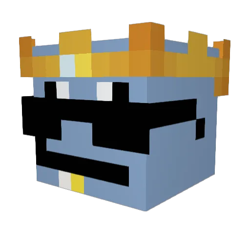StarBocks Minecraft avatar head, 3D render