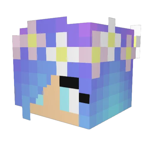 StarBurstCookies Minecraft avatar head, 3D render