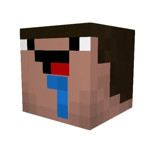 StarBurstStream1 Minecraft avatar head, 3D render