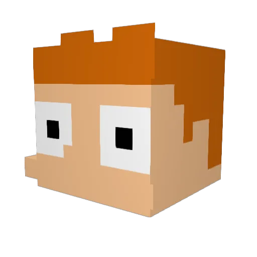 StarChaos59 Minecraft avatar head, 3D render