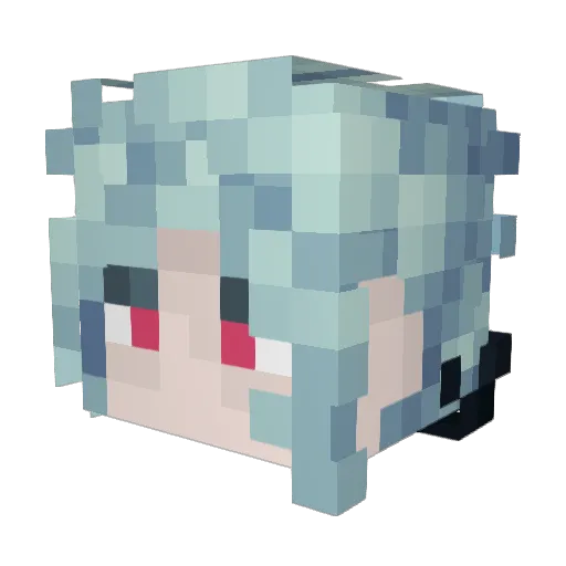 StarGame03 Minecraft avatar head, 3D render