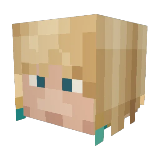 StarHeartPrince Minecraft avatar head, 3D render