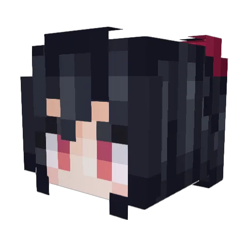 StarHime Minecraft avatar head, 3D render