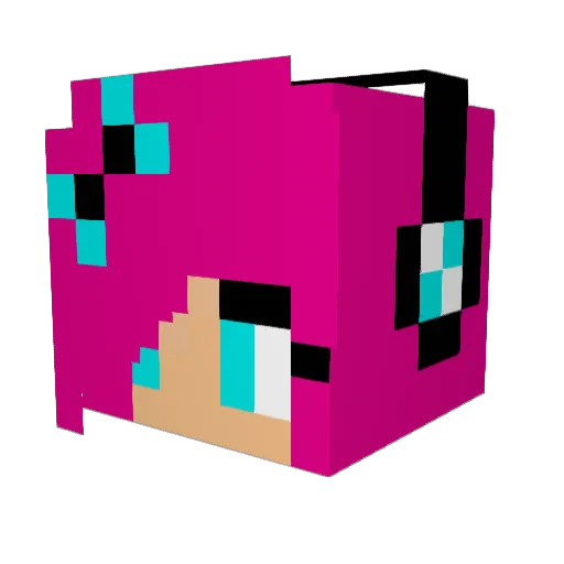 StarKNL Minecraft avatar head, 3D render