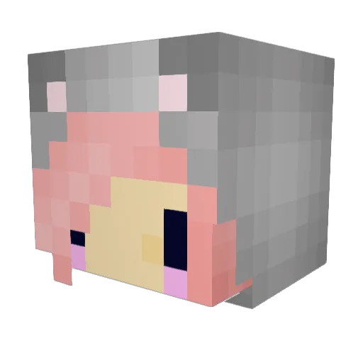 StarKittyKawaii Minecraft avatar head, 3D render
