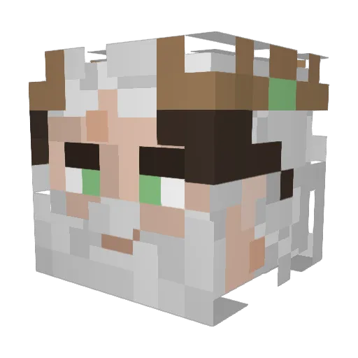 StarLightRain Minecraft avatar head, 3D render