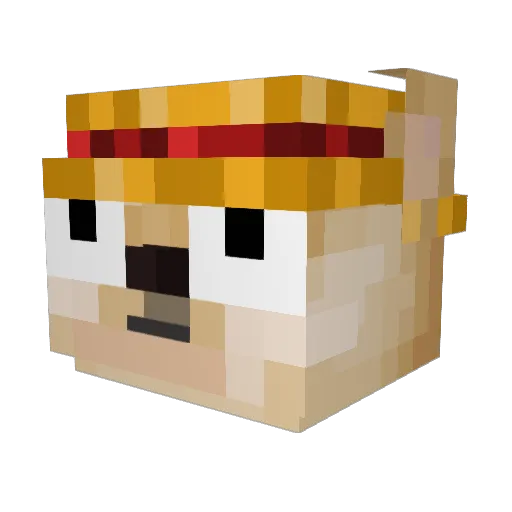 StarLlamacorn Minecraft avatar head, 3D render