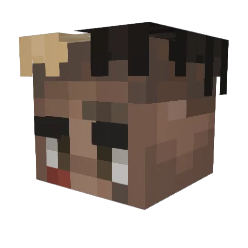 StarLox Minecraft avatar head, 3D render