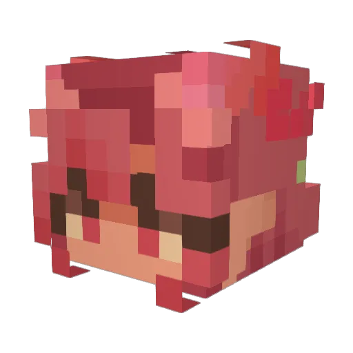 StarMaam Minecraft avatar head, 3D render