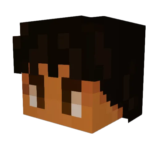 StarMelody Minecraft avatar head, 3D render