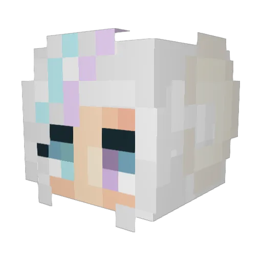StarNoodle Minecraft avatar head, 3D render