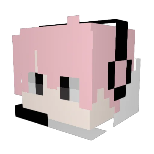 StarOa Minecraft avatar head, 3D render