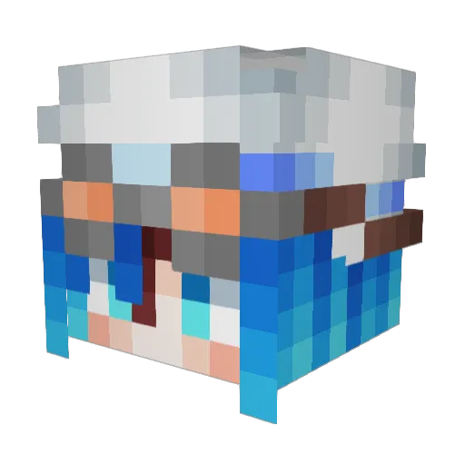 StarOfRose Minecraft avatar head, 3D render