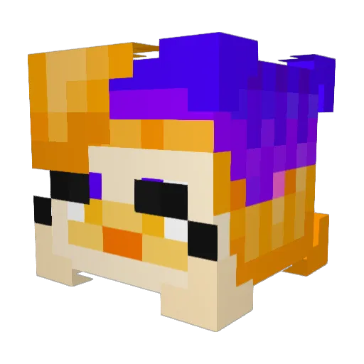 StarPiea Minecraft avatar head, 3D render