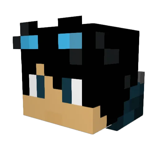 StarPlatinium62 Minecraft avatar head, 3D render
