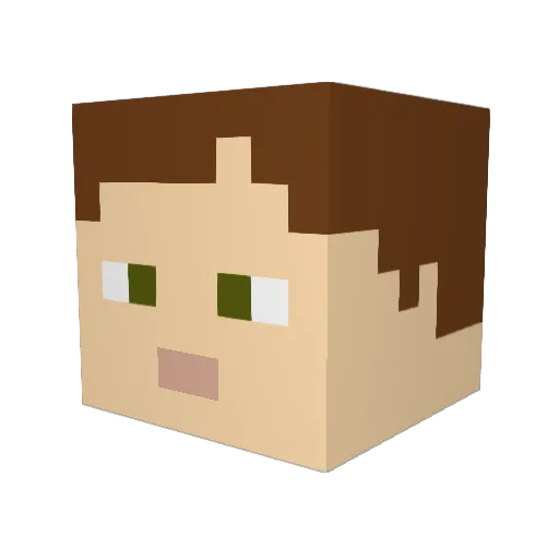 StarPointy Minecraft avatar head, 3D render