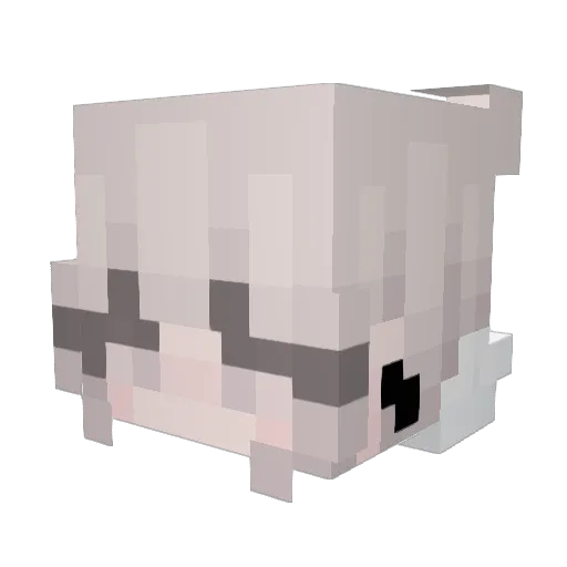 StarRail Minecraft avatar head, 3D render