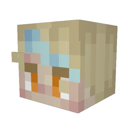 StarStutter Minecraft avatar head, 3D render