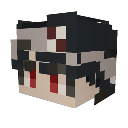 StarSushi Minecraft avatar head, 3D render