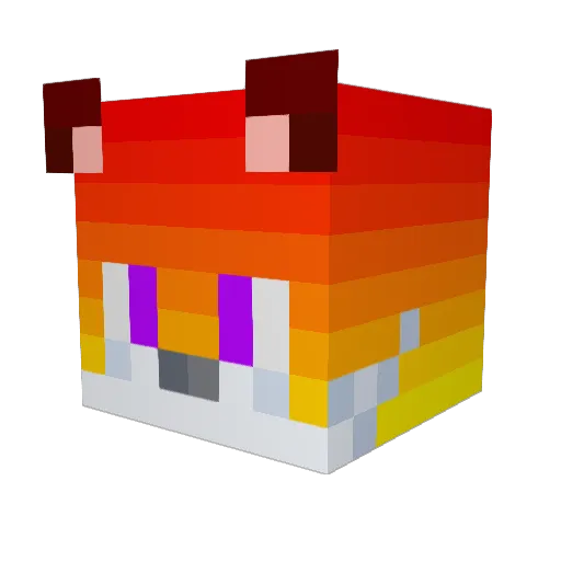 StarVala Minecraft avatar head, 3D render