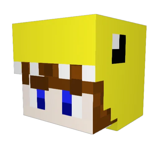 StarWolfAl Minecraft avatar head, 3D render
