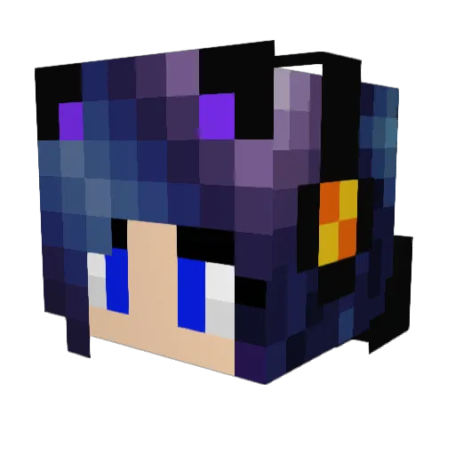 StarWolfGames Minecraft avatar head, 3D render