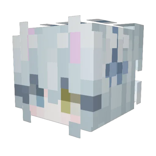 StarZhe Minecraft avatar head, 3D render