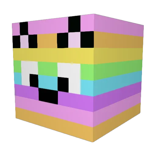 Star_meong Minecraft avatar head, 3D render
