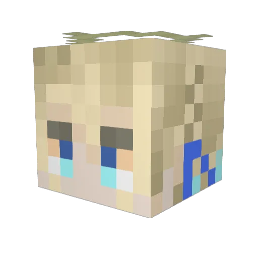Star_mori Minecraft avatar head, 3D render