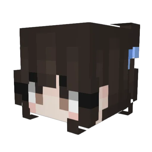 Star_under Minecraft avatar head, 3D render